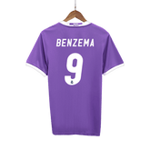 Real Madrid BENZEMA #9 Auswärts-Fußballtrikot Retro 2016/17